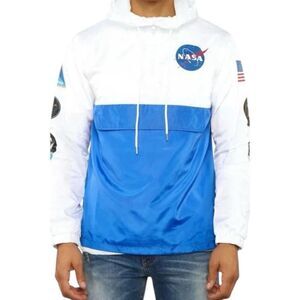 Unisex Mens Chemistry Vintage Inspired NASA Windbreaker Pullover Jacket - Sz M